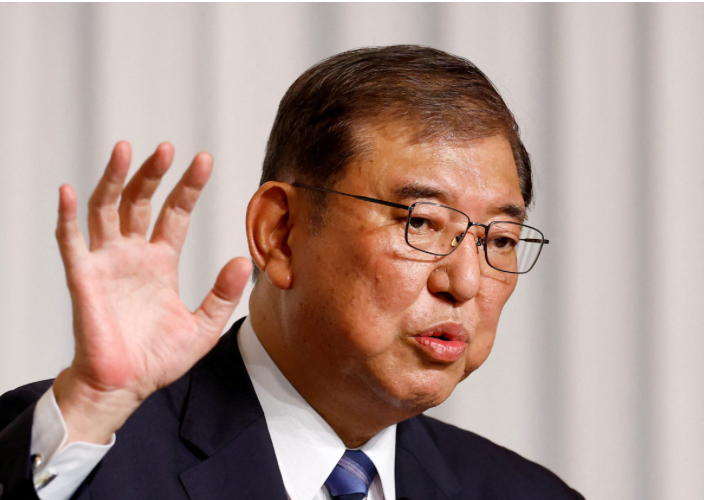 Japan’s newly elected leader of their Leading Democratic Party (LDP), Shigeru Ishiba, holding a press conference after the country’s leadership election (Photo By: Kim Kyung-Hoon).